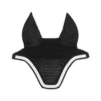 Produktbild von Kentucky Horsewear Wellington Fliegenhaube für Pferde mit geflochtener Kordel Schwarz Full