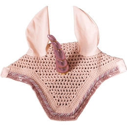 Produktbild von Kentucky Horsewear Wellington Fliegenhaube für Ponys in Rosa mit Gummi-Elementen