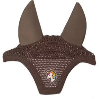 Produktbild von Kentucky Horsewear Wellington Fliegenhaube kurz für Pferde aus Stoff in Grau oder Braun