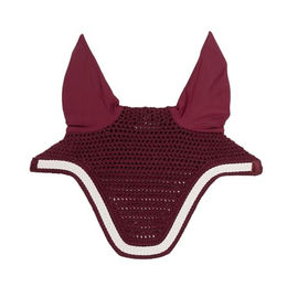 Kentucky Horsewear Wellington Fliegenhaube Soundless mit geflochtener Kordel Bordeaux für Warmblut – Bild 1 von 7