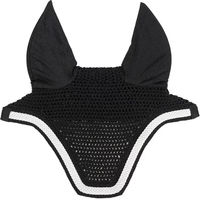 Produktbild von Kentucky Horsewear Wellington Fliegenhaube Soundless mit geflochtener Kordel Schwarz Full