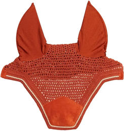 Kentucky Horsewear Wellington Fliegenohren Soundless Velvet für Vollblut Pferde in Orange – Bild 1 von 2