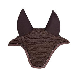 Kentucky Horsewear Wellington Glitter Soundless Fliegenhaube für Pferde Braun aus Neopren – Bild 1 von 6