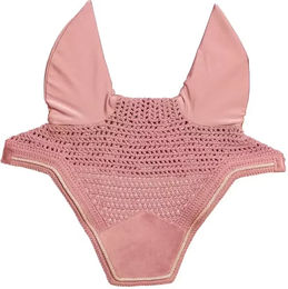 Kentucky Horsewear Wellington Lärmreduzierende Fliegenohren aus Velours in Rosa für Warmblut Pferde – Bild 1 von 4