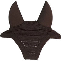 Produktbild von Kentucky Horsewear Wellington Soundless Fliegenhaube für Pferde in Braun mit Velours