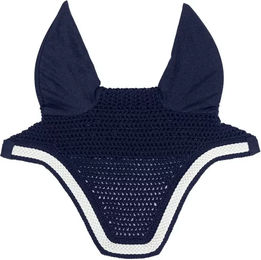 Kentucky Horsewear Wellington Soundless Fliegenhaube mit Cord-Details in Blau für Warmblut – Bild 1 von 6