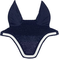 Produktbild von Kentucky Horsewear Wellington Soundless Fliegenhaube mit Cord-Details in Blau für Warmblut