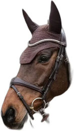 Kentucky Horsewear Wellington Soundless Fliegenohren für Pferde Braun Größe L – Bild 1 von 6