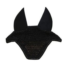 Kentucky Horsewear Wellington Sparkling Soundless Fliegenhaube für Pferde Schwarz aus Neopren – Bild 1 von 6
