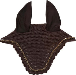 Kentucky Horsewear Wellington Stone & Pearl Soundless Fliegenhaube für Pferde aus Neopren in Braun – Bild 1 von 6