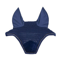 Kentucky Horsewear Wellington Velvet Pearls Fliegenhaube für Pferde in Blau – Bild 1 von 13