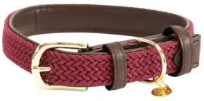 Kentucky Hundehalsband aus geflochtenem Nylon in Rot-Gold Größe S 42cm – Bild 1 von 7