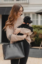 Kentucky Hundehalsband aus veganem Leder in Pfirsich und Braun Größe M – Bild 1 von 3