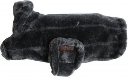 Kentucky Hundemantel mit Kapuze aus Fake Fur in Grau XXS – Bild 1 von 1