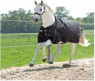 Kentucky Kavalkade Alaska IV Outdoordecke für Pferde aus Polyester in Schwarz und Grau – Bild 1 von 2
