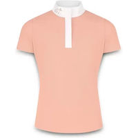 Produktbild von Kentucky Reitshirt für Mädchen Sommer Poloshirt aus Polyamid Weiß Rosa Größe 116