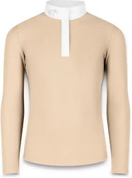 Produktbild von Kentucky Sammy Show Junior Langarm-Reitshirt für Mädchen in Weiß oder Beige