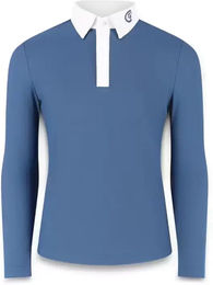 Kentucky Sammy Show Junior Reitshirt Langarm für Kinder Blau 110 – Bild 1 von 3
