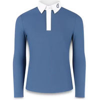 Produktbild von Kentucky Sammy Show Junior Reitshirt Langarm für Kinder Blau 110