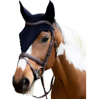 Produktbild von Kentucky Soundless Fliegenhaube für Pferde aus Baumwolle in Marine Blau
