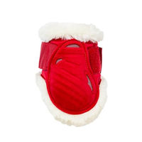 Produktbild von Kentucky Steichkappe für junge Pferde Vegan Sheepskin Velvet Rot Größe S