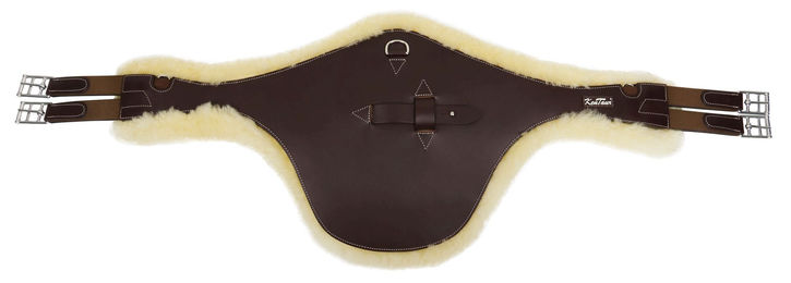 Produktbild von Kentucky Stollenschutzgurt KT Cassis aus Leder mit Lammfell in Braun