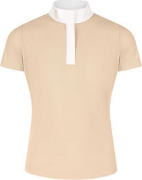 Produktbild von Kentucky Tokyo Junior Reitshirt für Kinder mit kurzen Ärmeln Weiß/Beige Größe 9-10 Jahre
