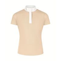 Produktbild von Kentucky Tokyo Junior Reitshirt für Kinder mit kurzen Ärmeln Weiß oder Beige 11-12 Jahre
