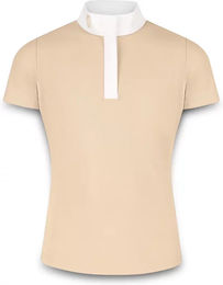 Produktbild von Kentucky Tokyo Junior Wettbewerbshemd Mädchen Kurzarm Sommer Reitshirt Weiß Beige