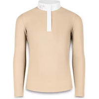 Produktbild von Kentucky Tokyo Langarm-Reit-Poloshirt für Mädchen in Weiß und Beige