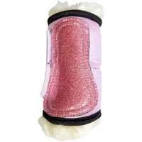 Produktbild von Kentucky Turnout Gamaschen Sammy Collection für Shettys mit veganem Schaffell in Schwarz oder Rosa