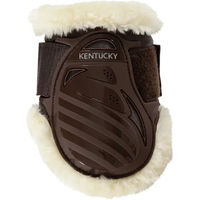 Produktbild von Kentucky Vegan Sheepskin Streichkappen Gamaschen für Jungpferde Braun XS FEI-konform