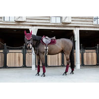 Produktbild von Kentucky Velvet Satteldecke für Pferde aus Velours in Rot für Vollblut
