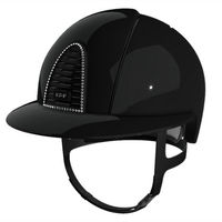 Produktbild von KEP Cromo 2.0 Polo Visor Polish Crystal Diamond Reitkappe aus Leder Größe L