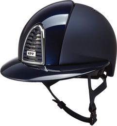 KEP Cromo 2.0 Reithelm mit PoloVisier in Schwarz und gerahmtem Gitterdesign – Bild 1 von 3