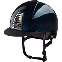 Produktbild von KEP Cromo 2.0 Shine Reithelm mit Polo-Visier und Kunstleder-Kinnriemen Blau Größe M