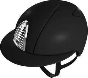 Produktbild von KEP Cromo Textile 2.0 Reitkappe mit Swarovski Kristallen und Liner Schwarz Größe M
