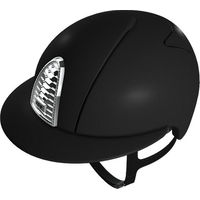 Produktbild von KEP Cromo Textile 2.0 Reitkappe mit Swarovski Kristallen und Liner Schwarz Größe M