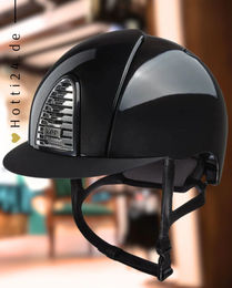 Produktbild von KEP Italia Reithelm Cromo 2.0 Black Shine Größe M in Schwarz mit Inlay