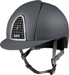 KEP Italia Reithelm Cromo Textile Grau Leder Größe L – Bild 1 von 1
