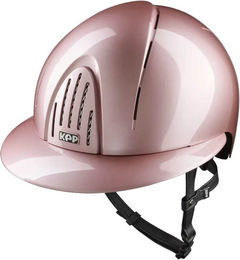 KEP Italia Smart Nova Metal Polish Reithelm Pink Polo Visier mit schwarzer Beriemung Größe L – Bild 1 von 1