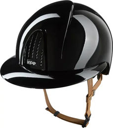 KEP Reithelm Smart Nova mit Polo Visier und beigem Kinnriemen Schwarz Größe M – Bild 1 von 4