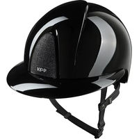 Produktbild von KEP Reithelm Smart Nova Star Polo Visier mit Metallpolitur in Schwarz und Silber Größe M