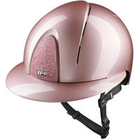 Produktbild von KEP Smart Nova Metal Polish Reithelm Pink Glitzer mit Polo Visier Größe L 59-62