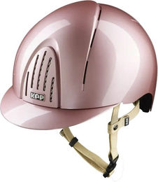 KEP Smart Nova Metal Polish Reithelm Pink Größe M mit beigem Visier und Beriemung – Bild 1 von 1