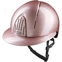 Produktbild von KEP Smart Nova Metal Polish Reithelm Pink Polo Visier mit schwarzer Beriemung Größe M