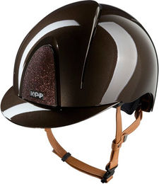 KEP Smart Nova Reithelm Metal Polish mit beige farbenem Kunstleder Strap Star – Bild 1 von 2