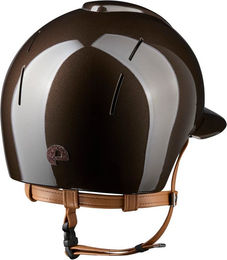 Produktbild von KEP Smart Nova Reithelm mit beige farbenem Polo Visor und Star Design in Größe M