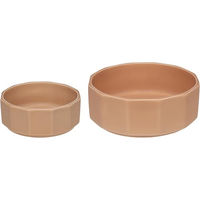 Produktbild von Keramik Futternapf für kleine Hunde Flamingo Rosa und Beige 300ml - 300 ml