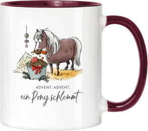 Keramiktasse Advent mrs. RIDE – Bild 1 von 2